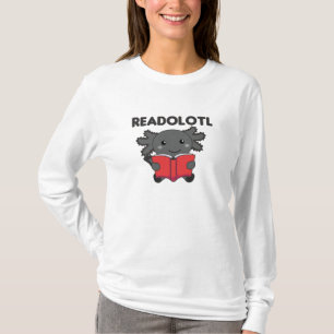 Camiseta Readolescente Um Axolotl Que Lê Muitos Livros