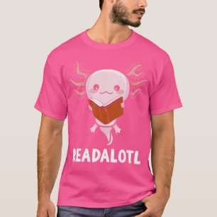Camiseta Readolott Lendo Salamandra Engraçada Axolotl Com B