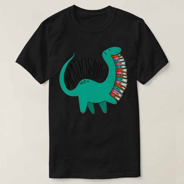 Camiseta Readosaurus Book Dinosaur Reading Dino  (Frente do Design)