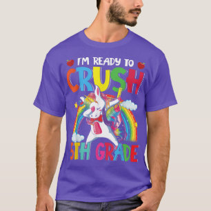 Camiseta Ready Crush 5th Grade Dabbing Unicorn Back To Scho