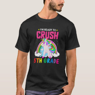 Camiseta Ready To Crush 5th Grade Dabbing Unicorn Back To S
