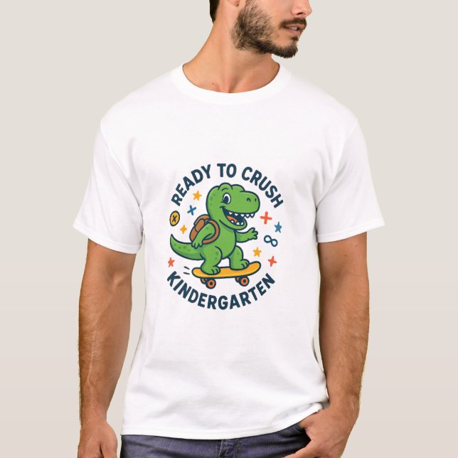 Camiseta Ready to Crush Kindergarten Kids–Fun Firsof School (Frente)