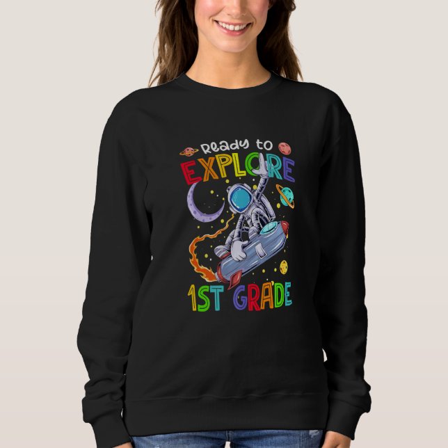 Camiseta Ready To Explore 1st Grade Dabbing Astronaut Back  (Frente)