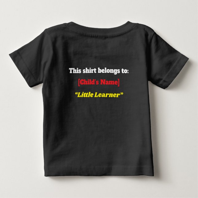 Camiseta "Ready to Learn, Ready to Shine!" – Cute Kindergar (Verso)