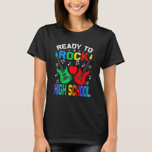 Camiseta Ready To Rock High School Back To School Guitar