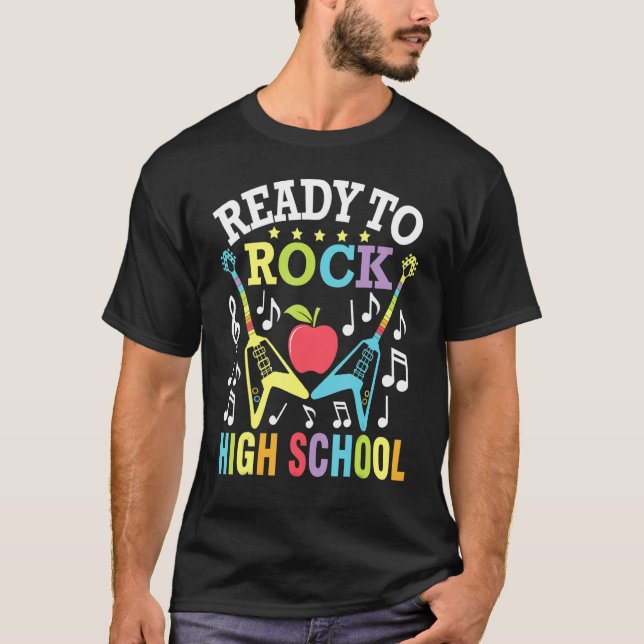 Camiseta Ready To Rock High School Student Senior Back To S (Frente)