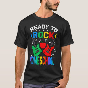 Camiseta Ready To Rock Homeschool Back To School Guitar