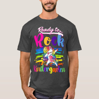 Camiseta Ready To Rock Kindergarten Unicorn Back To School