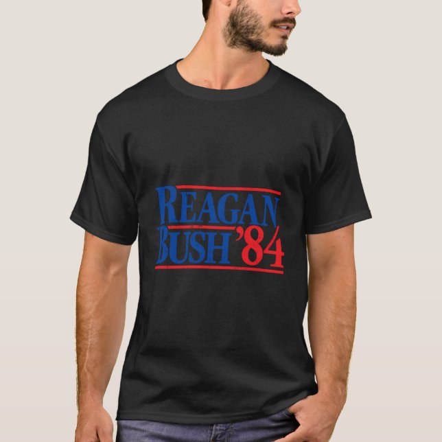 Camiseta Reagan Bush '84 Vintage Republican (Frente)