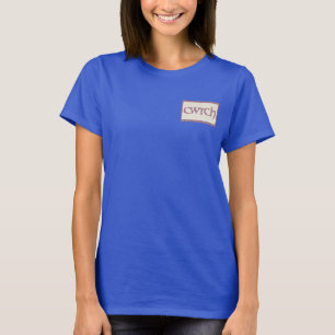 Camiseta Real Azul Diversão, Slogan Floral Galês,