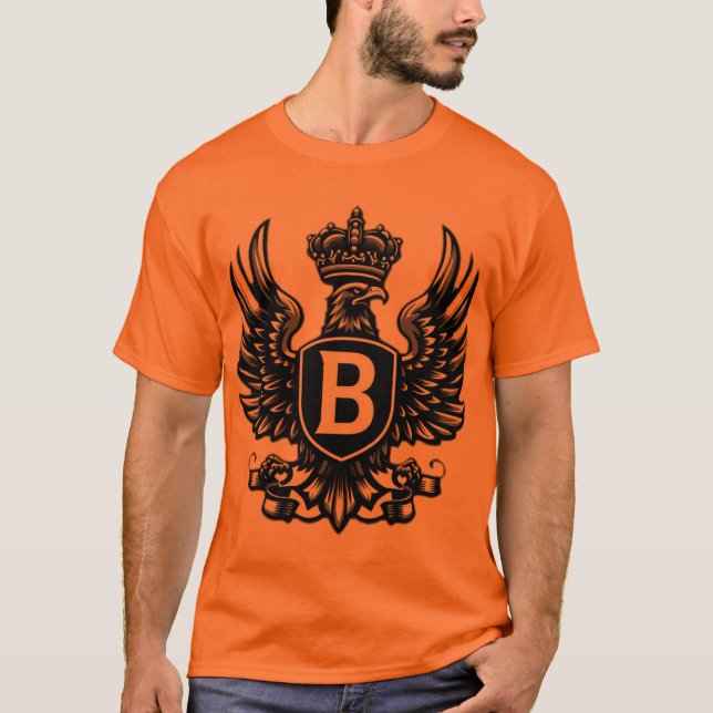 Camiseta Real Eagle Emblem com Crowed Letter B" (Frente)