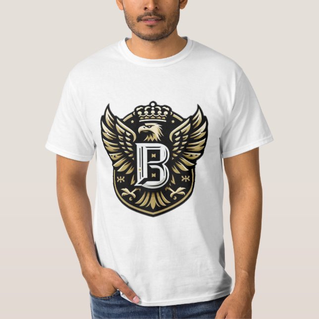 Camiseta Real Eagle Emblem com Crowed Letter B" (Frente)