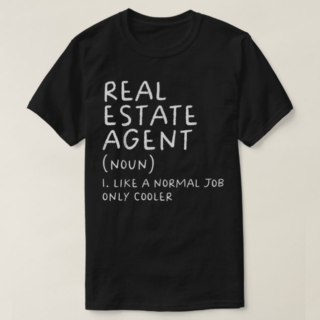 Camiseta Real Estate Agent Definition Funny (Frente do Design)