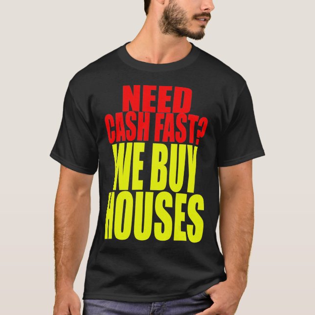 Camiseta Real Estate Investor  We Buy Houses  House Buyer  (Frente)
