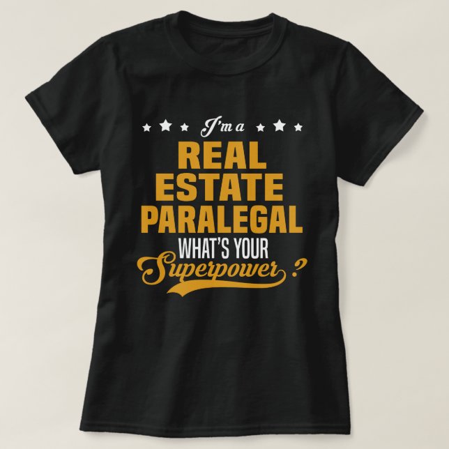Camiseta Real Estate Paralegal (Frente do Design)