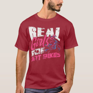 Camiseta Real Girls Dirt Bikes Motocross Racer Offroad