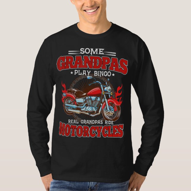 Camiseta Real Grandpas Ride Motorcicletas Lover (Frente)