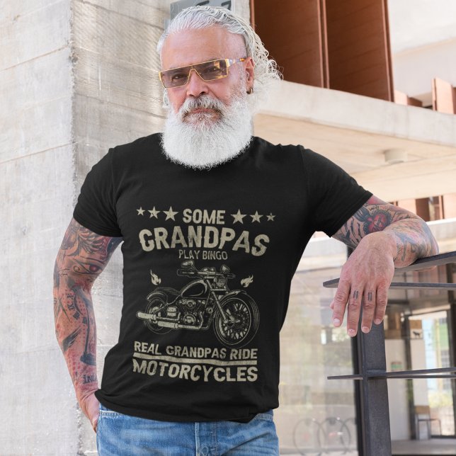 Camiseta Real Grandpas Ride Motorcycle Biker Grandpa (Criador carregado)