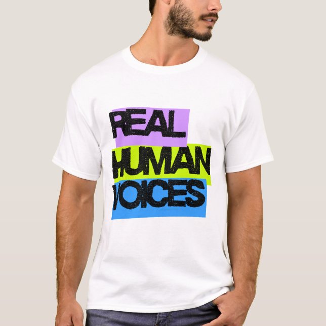 Camiseta Real HUMAN Voices - Sem AI Permitido (Frente)