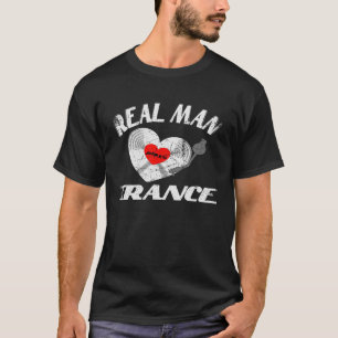 Camiseta Real Man Love Tocar Trance Music Idea DJ Vinyl Rec