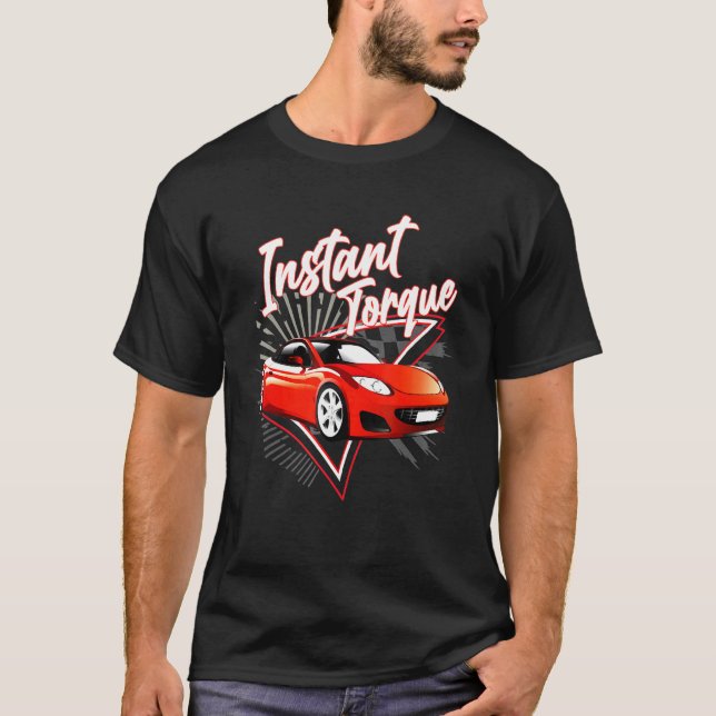Camiseta Real Men aciona o binário de plug-in de carro elét (Frente)