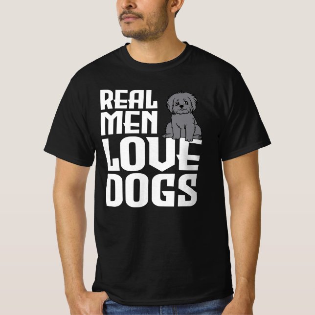 Camiseta Real men love dogs (Frente)