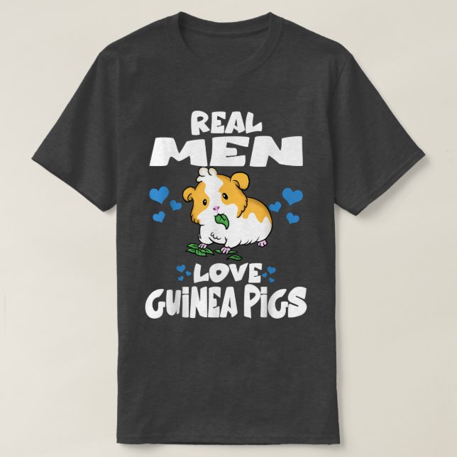 Camiseta Real Men Love Guinea Pigs Cute Guinea Pig5127  (Frente do Design)