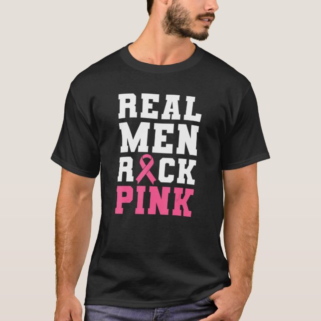 Camiseta Real Men Rock Pink (Frente)