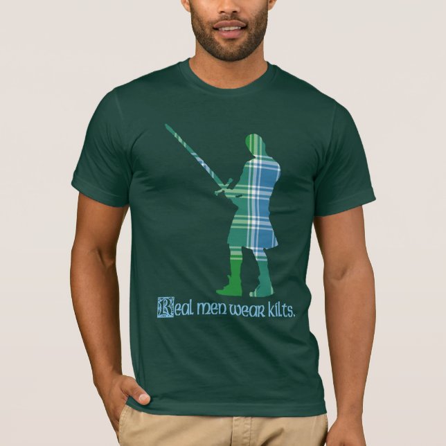 Camiseta Real Men Veste mata MacDonald Scottish Tartan (Frente)