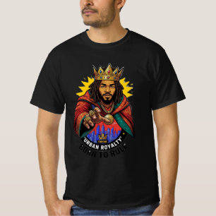 Camiseta Realeza Urbana Nascida Para Governar Rei Gráfico T