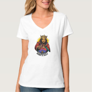 Camiseta Realeza Urbana Nascida Para Governar Rei Gráfico T