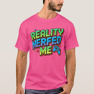 Camiseta Realidade Me Nerfou Engraçado Jogos Família de Gam