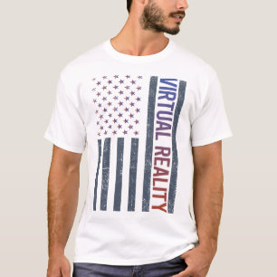 Camiseta Realidade Virtual de Sinalizador Americano VR