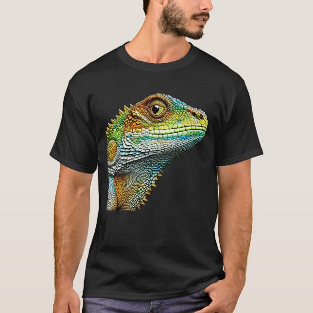 Camiseta Realista Lizard Iguana (Frente)