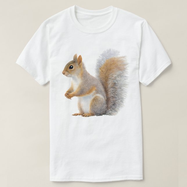 Camiseta Realistic Squirrel Portrait (Frente do Design)