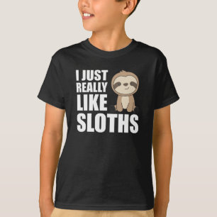 Camiseta Realmente como os animais lindos de Sloth para cri