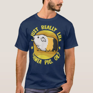 Camiseta Realmente Gosta De Guiné Porcos Cavy Cute Rodent 