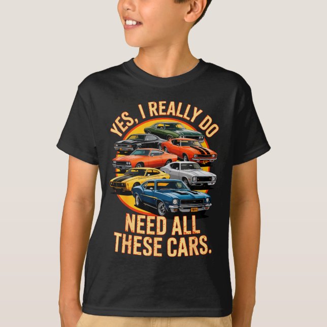 Camiseta Realmente Precisa Sim De Todos Os Carros Retro (Frente)