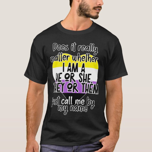 Camiseta Realmente Se Sou Um Ele Ou Ela (Frente)