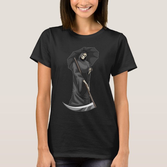 Camiseta Reaper Halloween Umbrella (Frente)