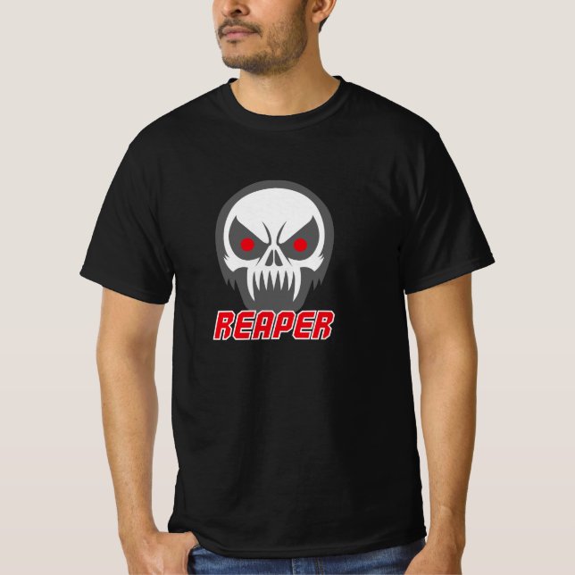 Camiseta Reaper Skull Biker Heavy Metal (Frente)