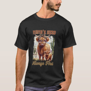 Camiseta Rebanho da Mamãe Sempre Primeiro Família de Gado
