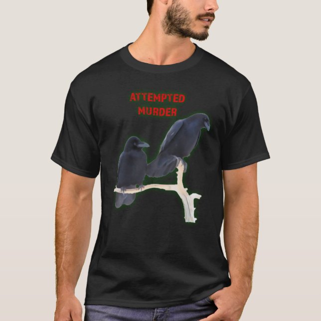 Camiseta Rebanho de Corvid da tentativa de assassínio (Frente)