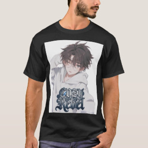 Camiseta Rebel Confortável Anime Boy - Streetwear Estético