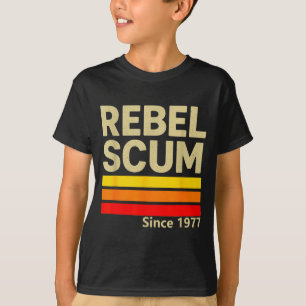Camiseta Rebel Escória Desde 1977 Clic Retro Icônico Vintag