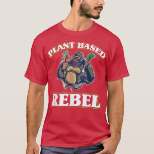 Camiseta Rebel Vegetariano Gorilla Vegan Ativis