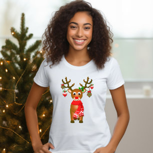 Camiseta Rebelde Cuta Com Enfeites de natal