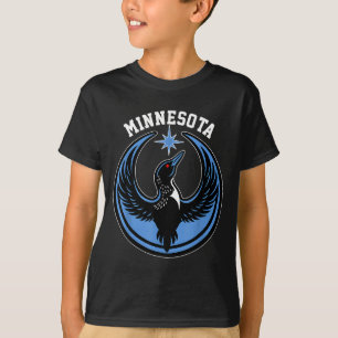 Camiseta Rebelde de Minnesota Loon Novo Design Mn