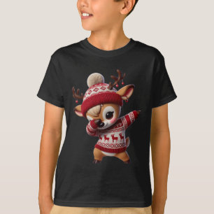 Camiseta Rebelde De Natal Familiar Xmas Deer Kids G