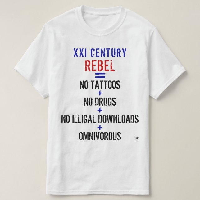 Camiseta Rebelde moderno (Frente do Design)